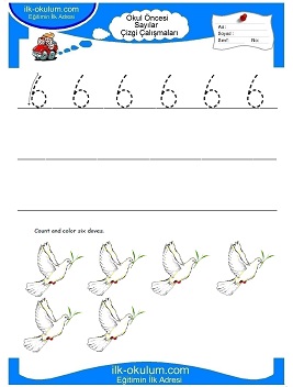 Çocuklar İçin Çizgi Çalışma Sayfaları 